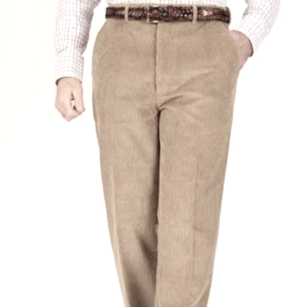Club room by charter club men's cream tan ribbed corduroy dress pants 36/32